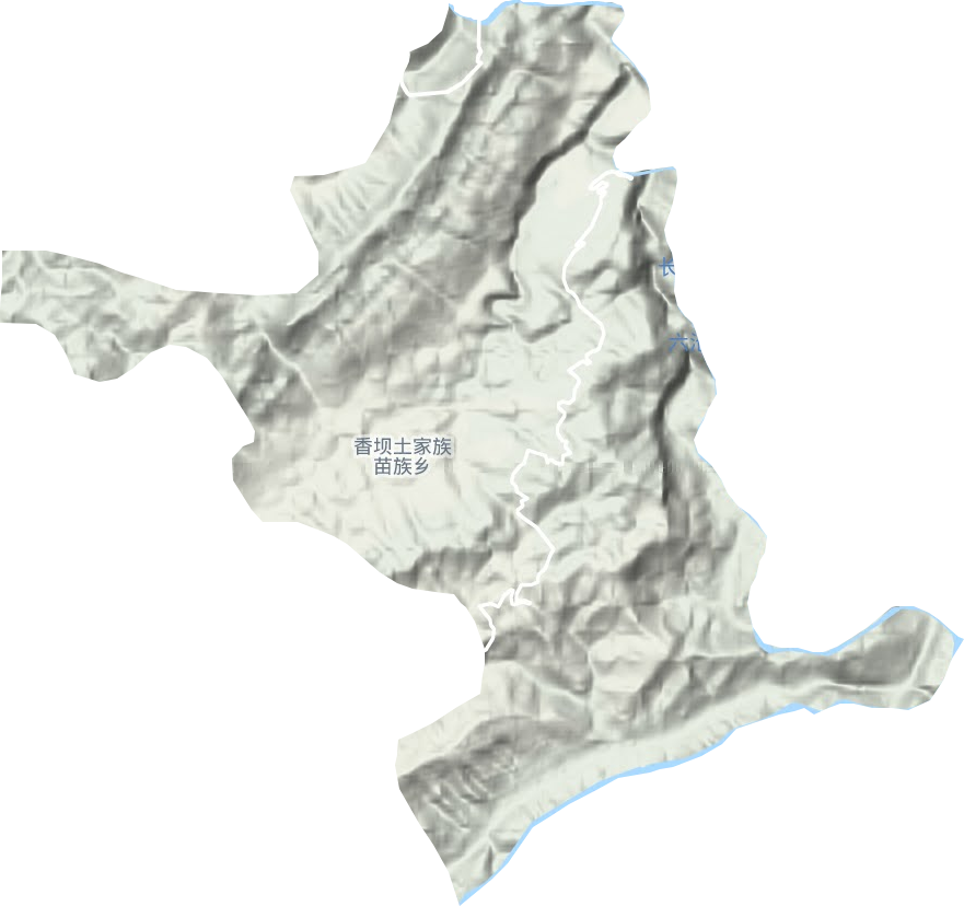 香坝镇地形图