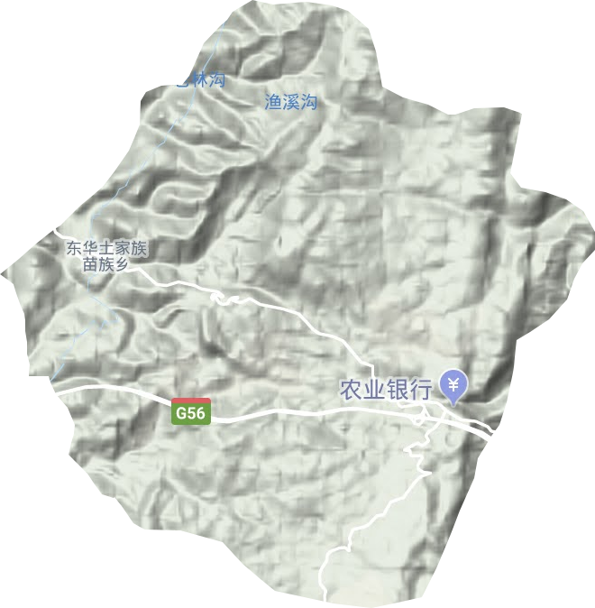 东华乡地形图