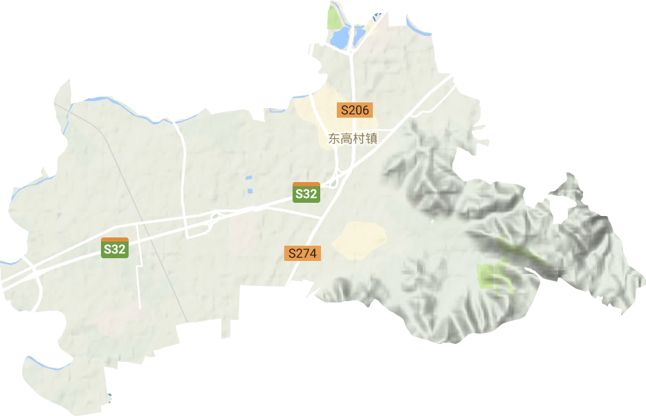 东高村镇地形图