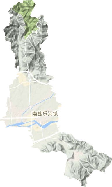南独乐河镇地形图