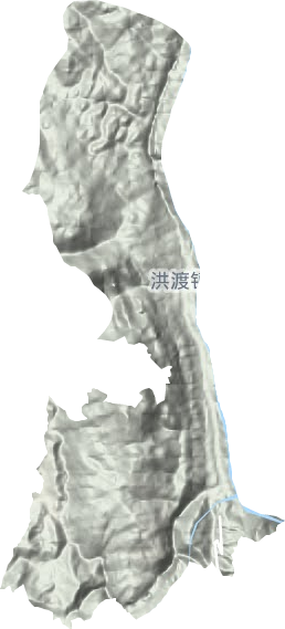 洪渡镇地形图