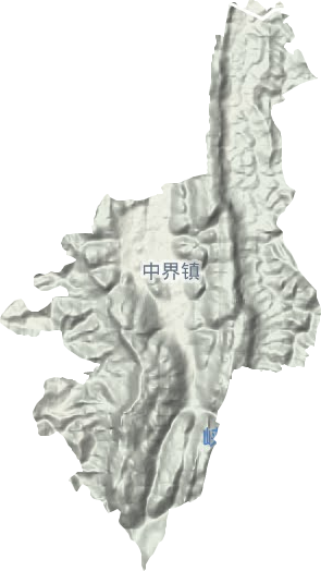 中界乡地形图