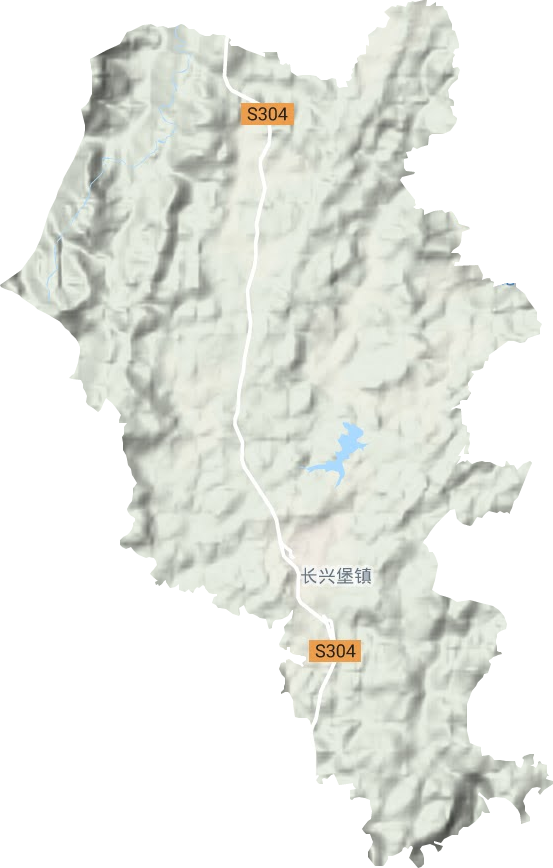 长兴堡镇地形图