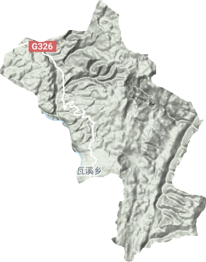 瓦溪乡地形图