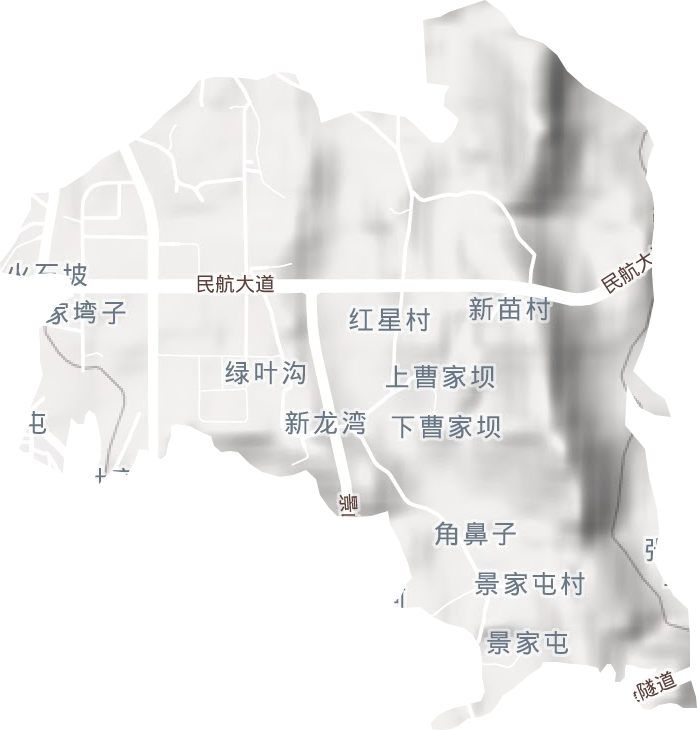 兴泰街道地形图