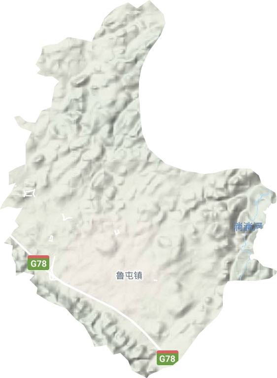 鲁屯镇地形图