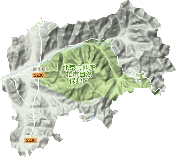 熊儿寨乡地形图