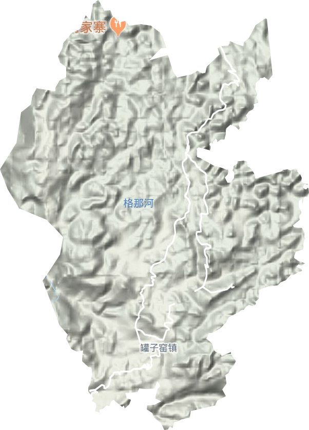 罐子窑镇地形图