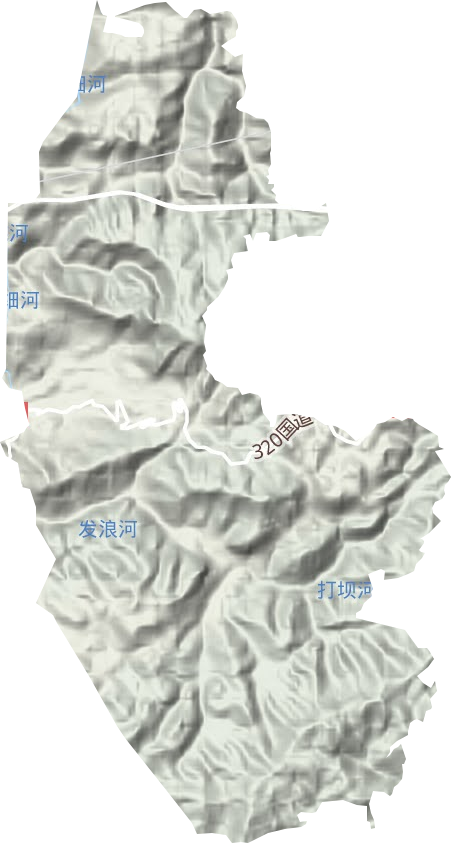 三板桥镇地形图