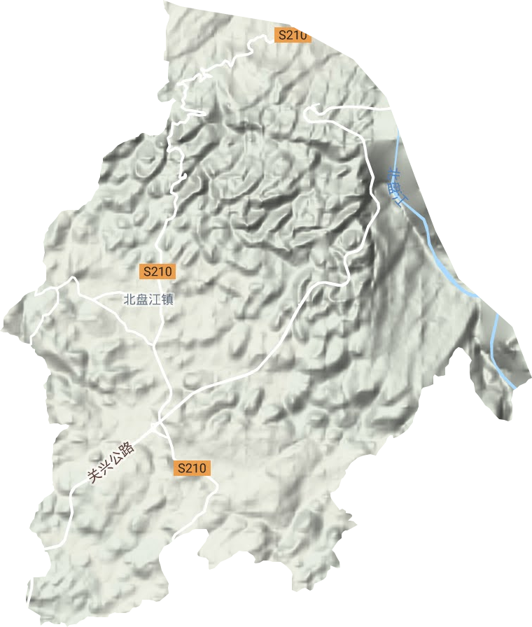 北盘江镇地形图