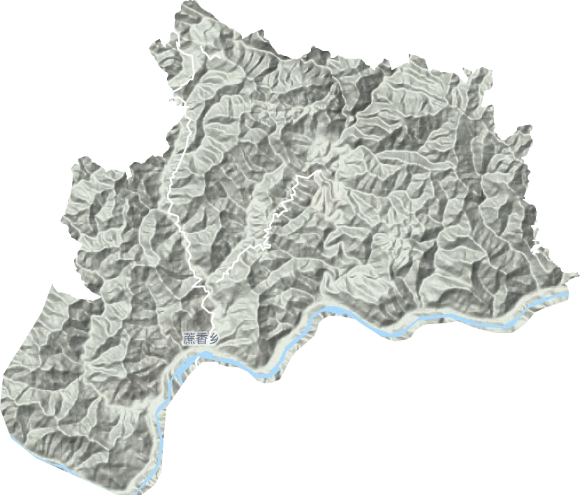 蔗香镇地形图