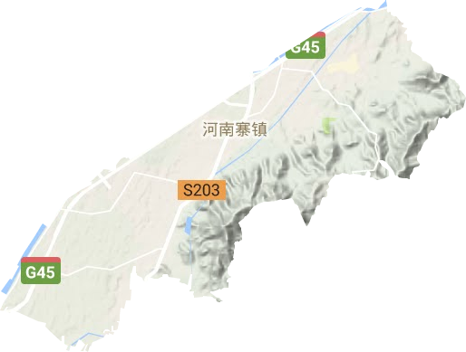 河南寨镇地形图