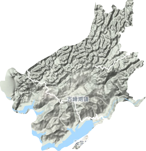 万峰湖镇地形图