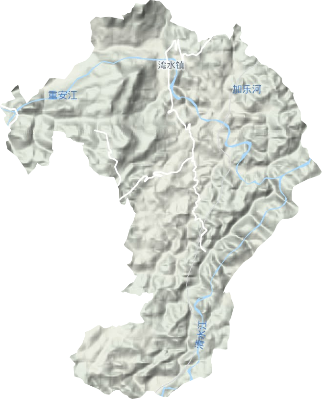 湾水镇地形图