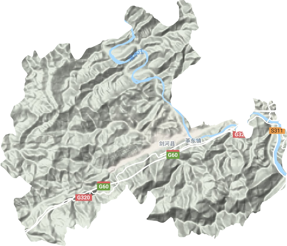 革东镇地形图