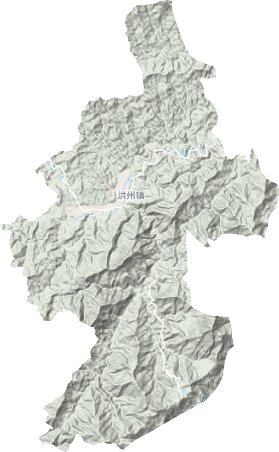 洪州镇地形图