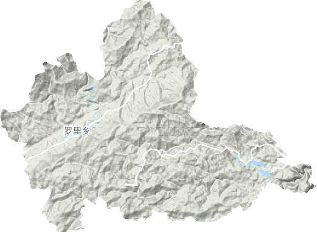 罗里乡地形图