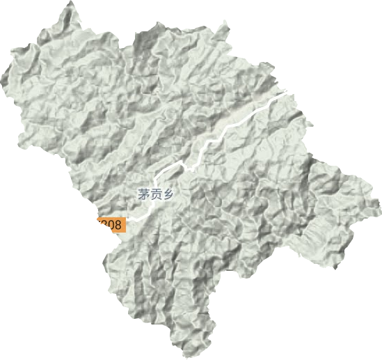 茅贡乡地形图