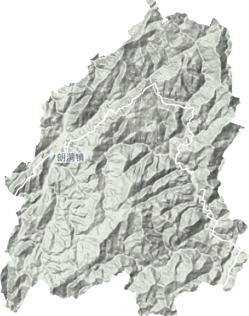 朗洞镇地形图