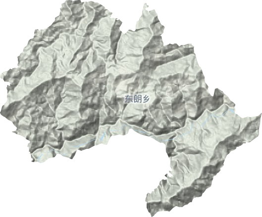 东朗乡地形图