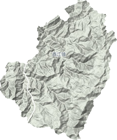 西江镇地形图