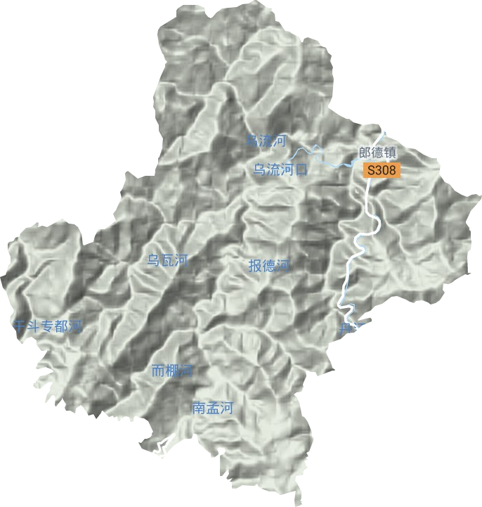 郎德镇地形图