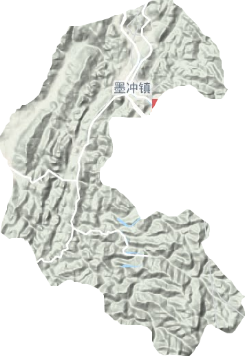 墨冲镇地形图
