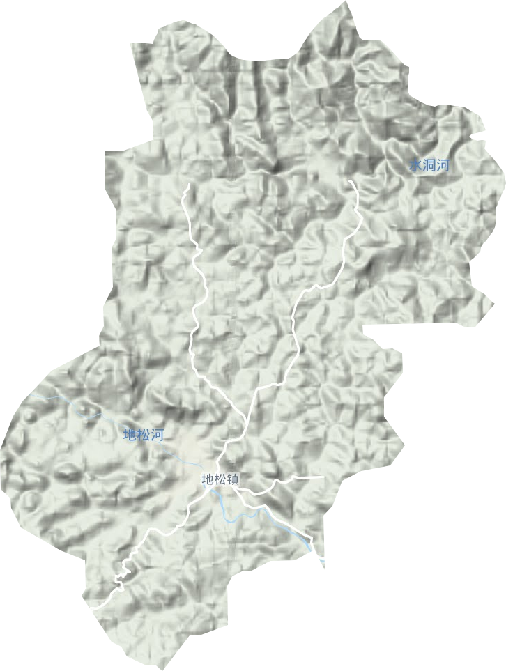地松镇地形图