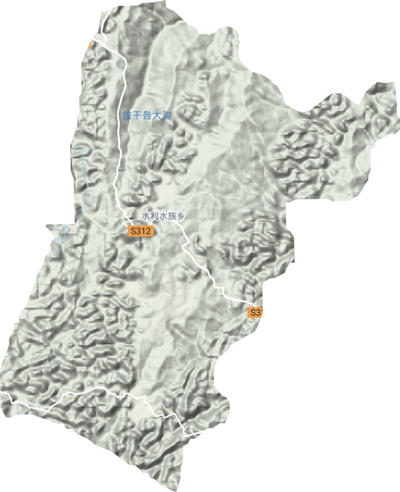 水利水族乡地形图