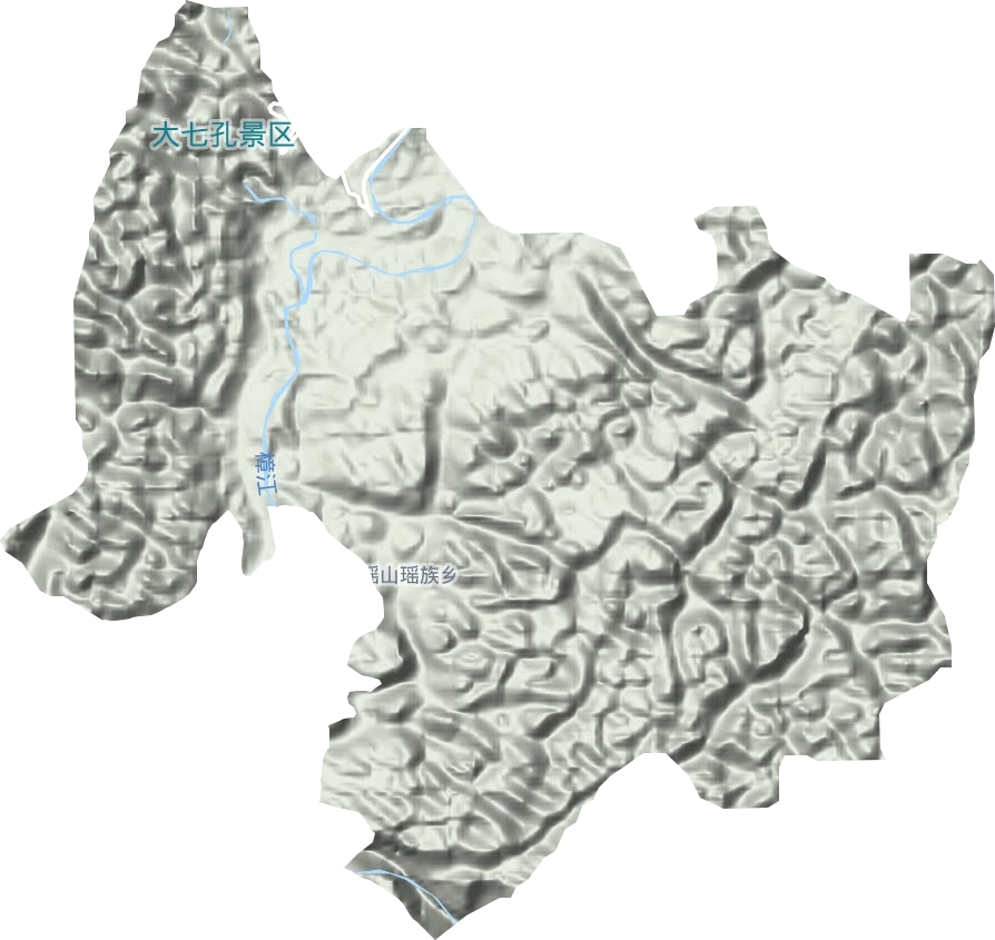 瑶山乡地形图