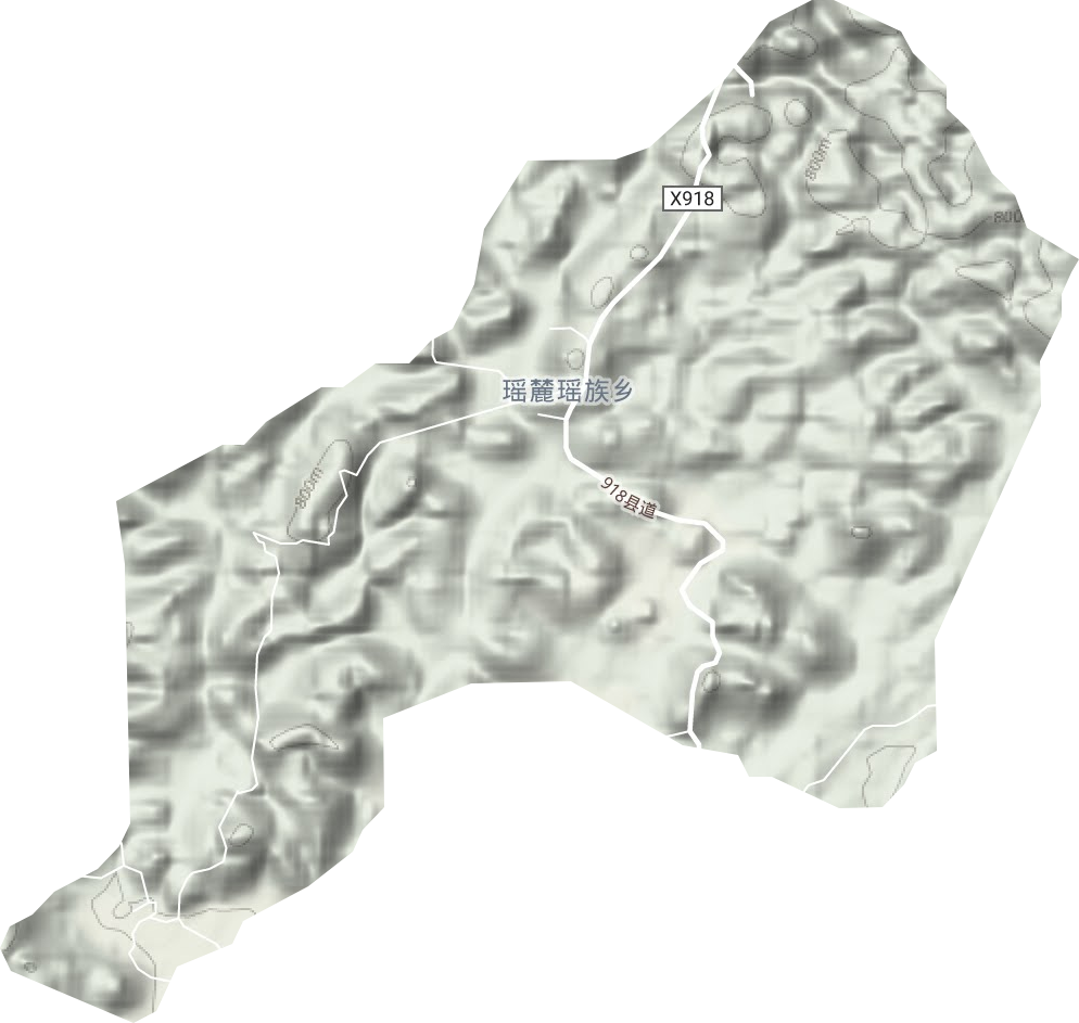 瑶麓瑶族乡地形图