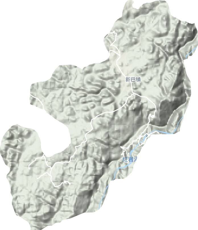 新巴镇地形图
