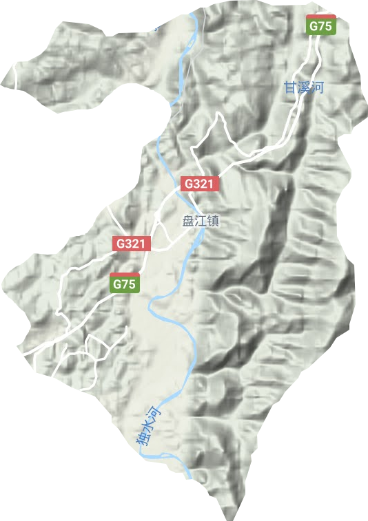 盘江镇地形图