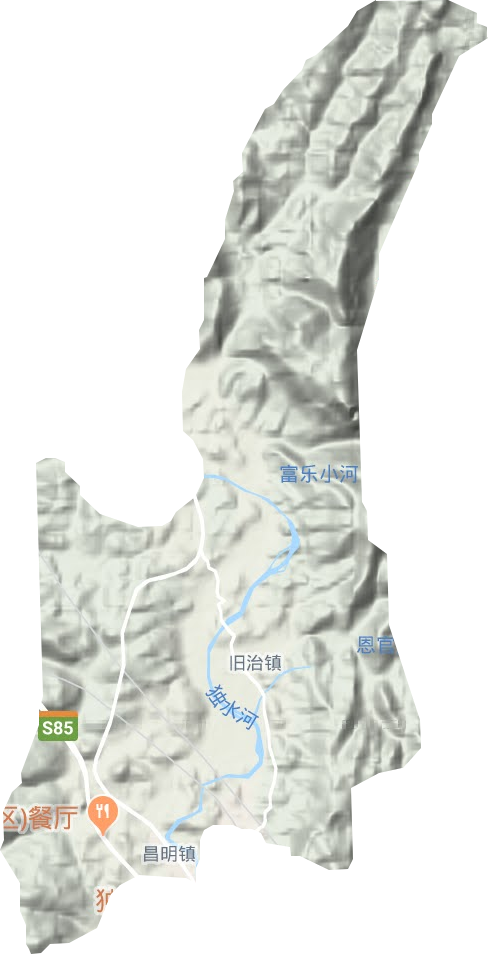 旧治镇地形图