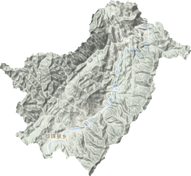 珍珠泉乡地形图