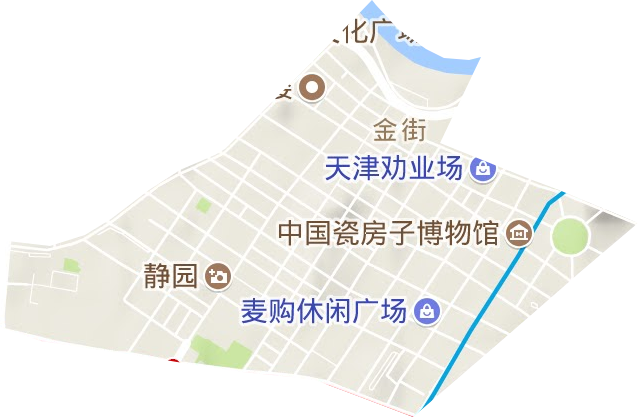 劝业场街道地形图