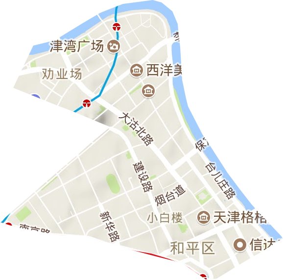 小白楼街道地形图