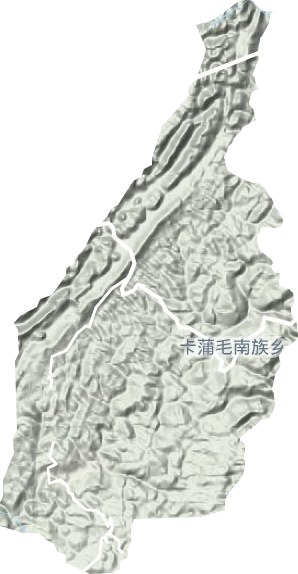 卡蒲毛南族乡地形图