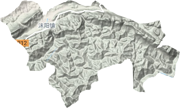 沫阳镇地形图