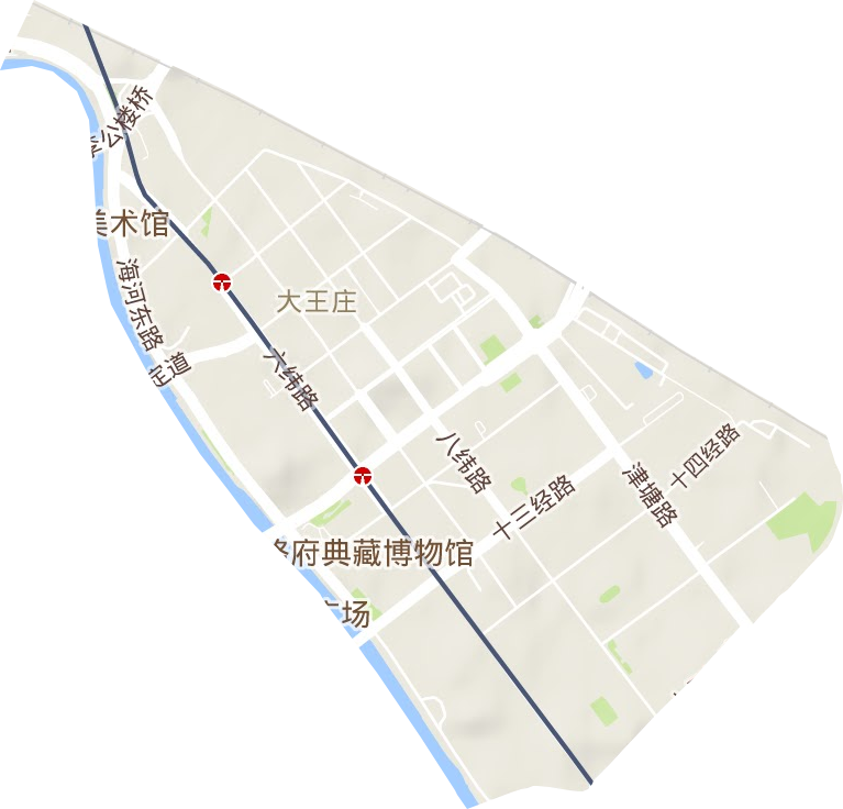 大王庄街道地形图