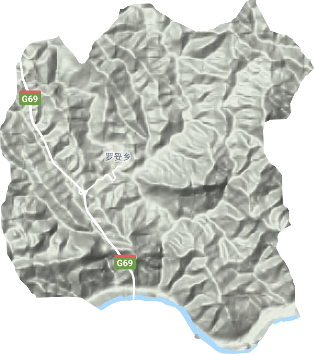 罗妥乡地形图