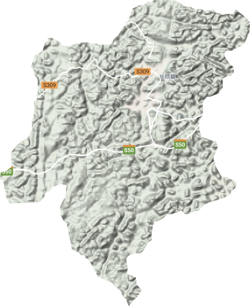 长寨镇地形图