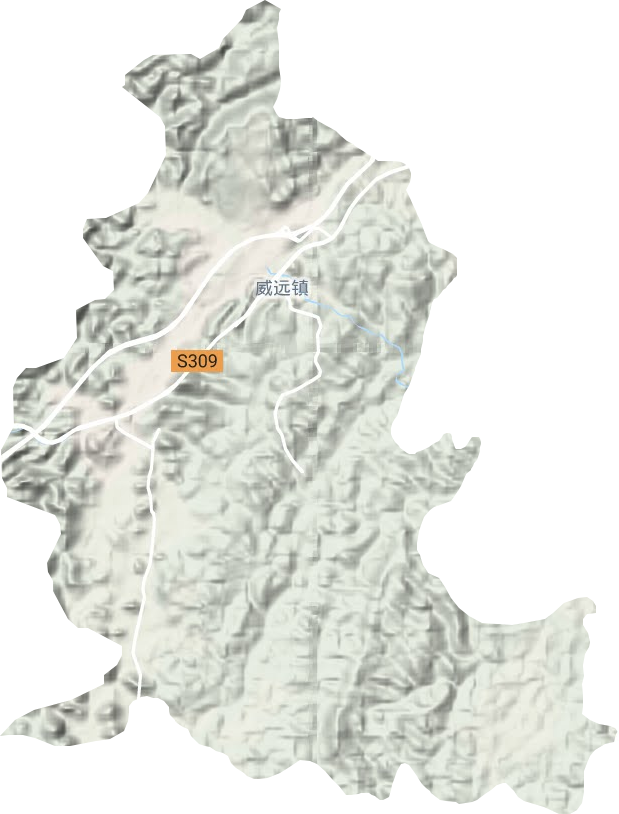 威远镇地形图