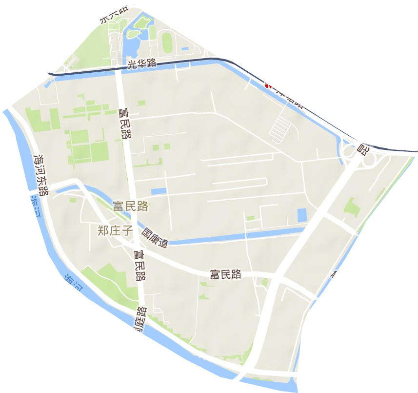 富民路街道地形图