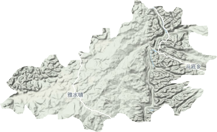 雅水镇地形图