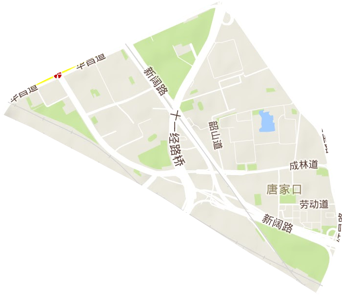 唐家口街道地形图