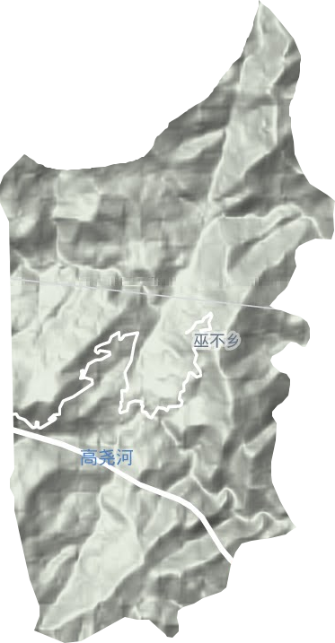 巫不乡地形图