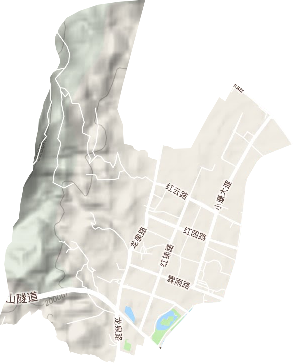 红云街道地形图