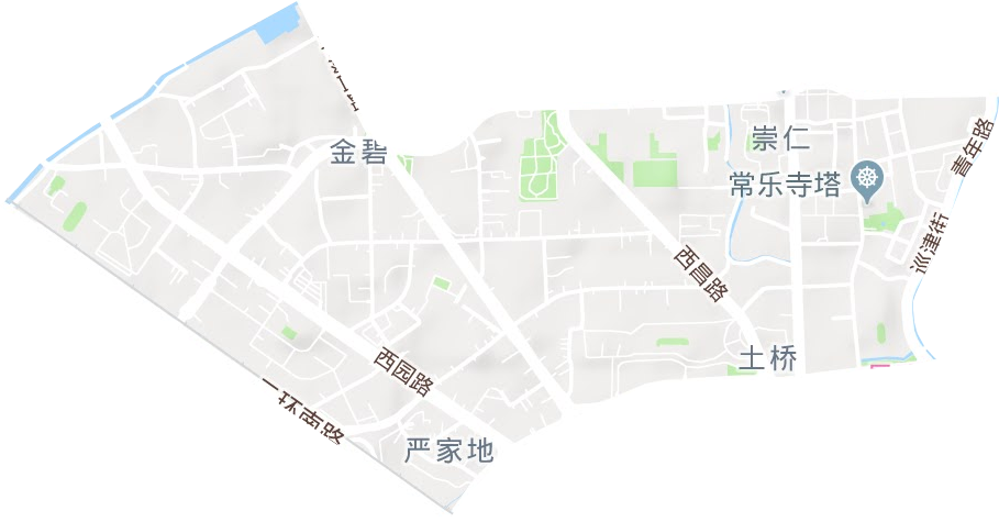 金碧街道地形图