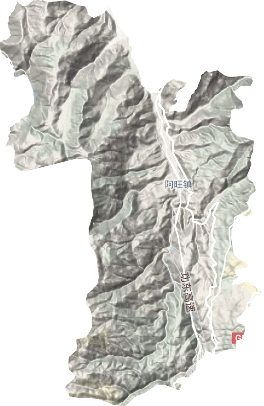 阿旺镇地形图